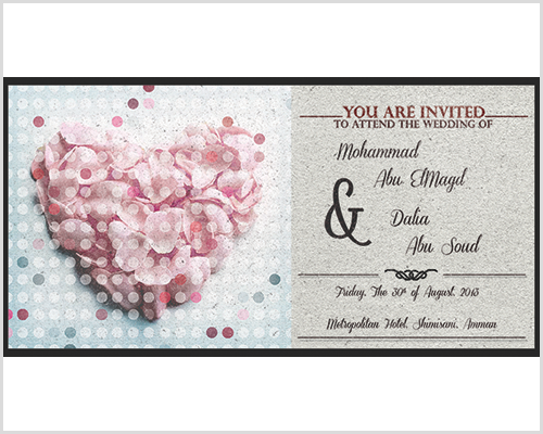 mohamed & dalia wedding card